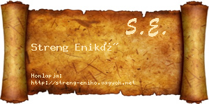 Streng Enikő névjegykártya